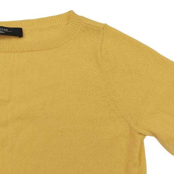 MaxMara Weekend Sweater Womens Small Yellow Wool Blend Comfy Cozy Knitted Office - Picture 3 of 10